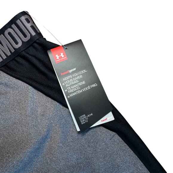 Under Armour HeatGear Womens Loose Fit Training Running Shorts Gray Black XL NWT - Picture 2 of 6